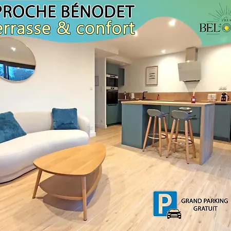 Bel'odet, Modernes Au Calme, Terrasses Pour Les T2, Grand Jardin Et Parking Gratuit, A 5 Min Des Plages De Benodet